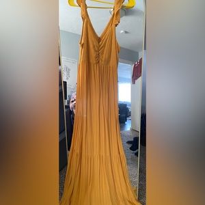 Live to be Spoiled yellow sun dress with cut out